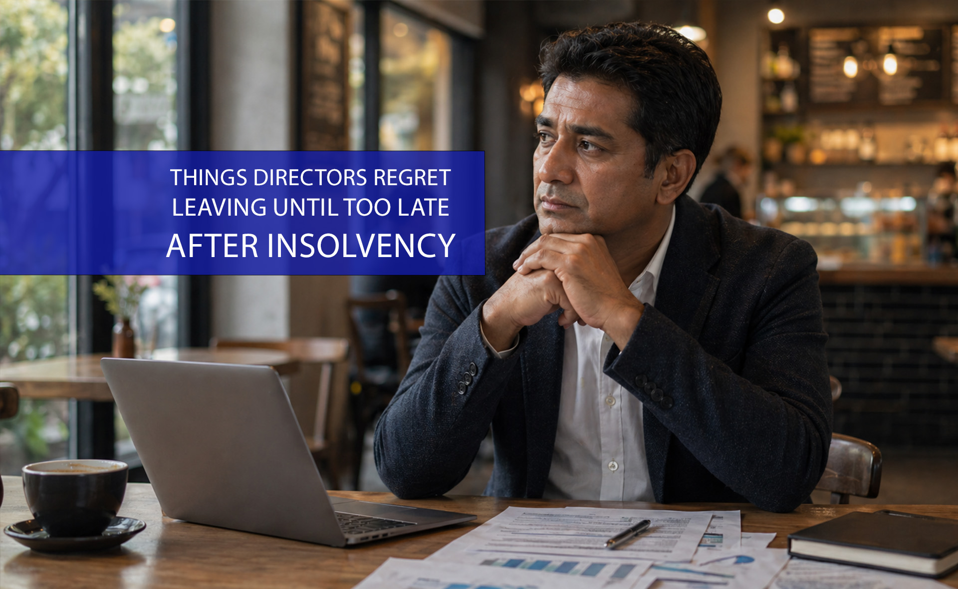  If you think you are looking at insolvency in your business, you need to make it a priority to address what that means and what you need to do. Many directors look back and realise that by the time they sought advice, there had usually been several opportunities to act earlier. If they had, they may well have had more options. 